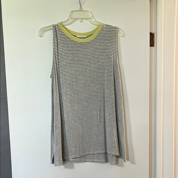 Reborn J Gray Striped Tank with Yellow Accent - Picture 1 of 4